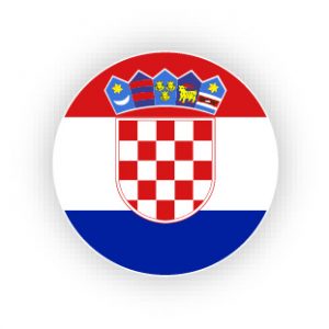 Croatian flag in circle
