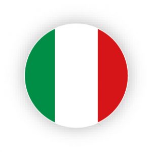 Italy flag in circle