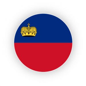 Liechtenstein flag in circle