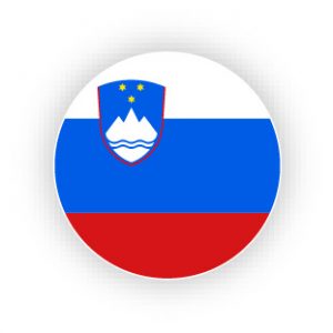 Slovenian flag in circle